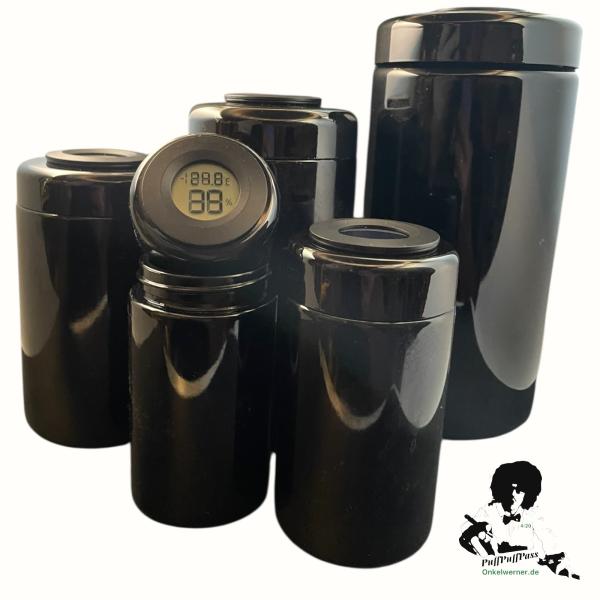 Violettglasdose Thermo + Hygrometer (120ml. - 1000ml)